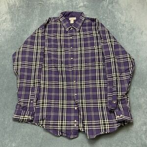 Windridge Flannel Shirt Mens 2XLT Multicolor Plaid Long Sleeve Formal Button Up